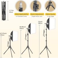 Torjim Softbox Photography Lighting Kit, 16'' x 16'' Professional Softbox Lighting Kit with 85W 3000-7500K LED Bulbs, Studio Lights for Photography/Video Recording/Live Streaming/Portraits Shooting - Image 3