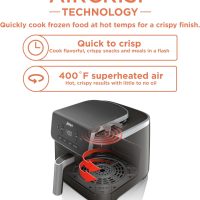 Ninja | Air Fryer | 4-in-1 Pro Air Fry, Roast, Reheat, Dehydrate | 5QT Capacity fits up to 4lbs of French Fries | 400F Max Temp | Nonstick Basket & Crisper Plate | 120V | Grey | AF141 - Image 2
