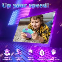 Fast Push Machine Light Up Fidget Toys for Kids Adults, Handheld Game for Kids 3-12, Quick Push Bubble Stress Toy, Sensory Toys Travel Games, Xmas Birthday Gifts for Boys Girls (Blue - Purple) - Image 2