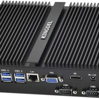 KINGDEL Fanless Industrial Computer, Mini PC, core i7 8th Gen. CPU, 16GB RAM 512GB NVMe SSD, 4K: 4096 x 2304, HD Port, VGA, 2xCOM RS232, Metal Case - Image 3