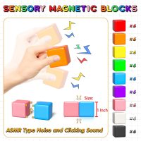 54 PCS Magnetic Blocks, Magnetic Building Blocks for Toddlers 3+, Montessori Toys, Magnet Cubes, Preschool STEM Educational Sensory Magnet Toys for Kids Ages 3-5 Year Old Boys and Girls - Image 3