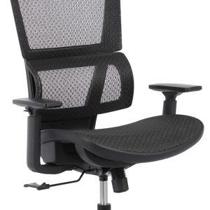 Realspace® Radano Mesh High-Back Executive Office Chair, Black, BIFMA Compliant