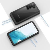 Lanhiem for Samsung Galaxy S22 Case, IP68 Waterproof Dustproof with Built-in Screen Protector, Heavy Duty Full Body Protective Phone Case for Samsung S22 5G, Black/Clear - Image 6