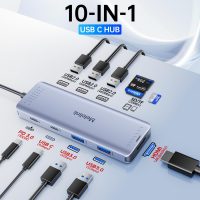 USB C Hub Multiport Adapter for MacBook Pro/Air, 10 in 1 USB C Dongle Mac HDMI Adapter, USBC Dock Compatible for iPad Pro, iMac, Dell, HP, Lenovo (4K@60Hz HDMI,SD/TF Card Reader,100W PD, 6 USB Ports) - Image 2