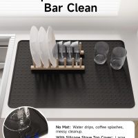 Silicone Stove Top Cover for Electric Stove, Glass Stove Top Protector, Stovetop Cover Mat for Cooktop, Flat Range Cover, Oven Top Protector, Coffee Bar Mat, 28 x 20 in, Black - Image 6