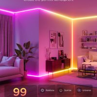 Govee Neon Rope Light for Wall Lining, LED Rope Lights Work with Matter, Google Assistant, Alexa, 16.4ft RGBIC Strip Lights with Smart App Control and Music Sync for Living Room, Bedroom, Wall Corners - Image 8