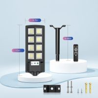 Solar Lights Outdoor, 6000K LED Solar Lights Outdoor Waterproof, Solar Flood Lights Outdoor with Motion Sensor and Remote Control, Solar Street Light Dusk to Dawn 4-Pack - Image 9
