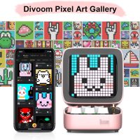 Divoom Ditoo Retro Pixel Art Game Bluetooth Speaker with 16X16 LED App Controlled Front Screen (Pink) - Image 4
