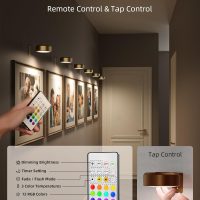 EZVALO Picture Lights for Wall, 2000mAh Rechargeable Battery Magnetic Poster Lights with 3 Color Temps & 12 RGB, Remote Dimmable Timer Painting Light, Wall Decor Light for Art Display, Frame (3 Pack) - Image 5
