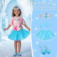 Meland Princess Dress Up for Girls - Dress Up Clothes for Girls with Princess Shoes, Toys for Toddler Kids 3,4,5,6 Year Old - Image 3