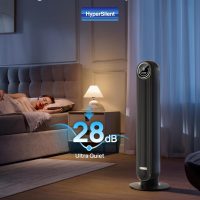 Dreo Tower Fan for Bedroom, 25ft/s Velocity Quiet Floor Fan, 90° Oscillating Fans for Indoors with 4 Speeds, 4 Modes, 8H Timer, Standing Fans, Bladeless Fan, Black, Nomad One (DR-HTF007) - Image 3