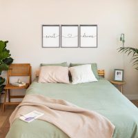 Set of 3 Framed Farmhouse Sweet Dreams Sign 11x14” Above Bed Wall Decor for Bedroom Decor Wall Art Wood Signs (11"x14", Gray) - Image 6