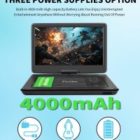17.9" Portable DVD Player Built in TV with 15.6" Large HD Swivel Screen, ATSC Tuner, Built-in Battery, High Volume Speakers, Support HDMI/USB/AV/Sync TV and Multiple Formats - Image 6