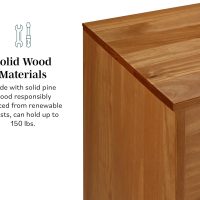 Walker Edison Sloane 6-Drawer Groove Handle Solid Wood Dresser, 52 Inch, Caramel - Image 5