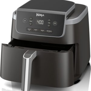 Ninja | Air Fryer | 4-in-1 Pro Air Fry, Roast, Reheat, Dehydrate | 5QT Capacity fits up to 4lbs of French Fries | 400F Max Temp | Nonstick Basket & Crisper Plate | 120V | Grey | AF141