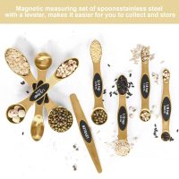 Magnetic Measuring Spoons Set Stainless Steel with Leveler, Stackable Metal Tablespoon Measure Spoon for Baking, Measuring Cups and Spoon Set Kitchen Gadgets Apartment Essentials Fits in Spice Jars - Image 3