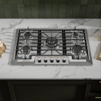 Empava 30 Inch Built-in Gas Cooktop with 5 Sealed SABAF Burners, Stainless Steel Surface LPG/NG Convertible, Flame Failure Protection, Dishwasher Safe Grates, 30in - Image 3