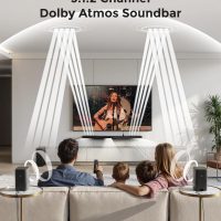 ULTIMEA 5.1.2ch Sound Bar with Dolby Atmos, Surround Sound System for TV with 2 Surround Speakers, Sound Bar for Smart TV, Soundbar with Subwoofer for Home Theater, BT 5.4, HDMI eARC, Skywave F40 - Image 2