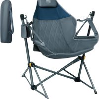 TIMBER RIDGE Hammock Camping Chair with Adjustable Backrest, Heavy Duty Folding Hammock Chair Supports 300lbs, Portable Hammock Chair for Camping, Travelling and Patio, Blue - Image 4