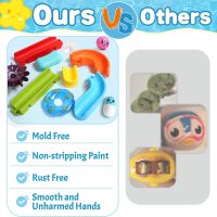 Bath Toys for Kids Ages 3-5 4-8 Toddler Bath Toys 38 PCS Bathtub Shower Toys DIY Water Marble Run Slippery Slide Birthday Gift for 2 3 4 5 6 7 8 Year Old Boys Girls - Image 4