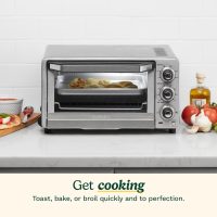 Cuisinart TOB-40N Custom Classic Toaster Oven Broiler, Brushed Stainless and Black - Image 2