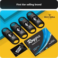 roygra V Cut Cigar Cutter Set (4 Pack), Enlarged V-Cut Fit All Cigars, Cigar Accessories for Men, Plastic Smoking Accessories Tool, Portable Sharp Clean Cut - Black - Image 6