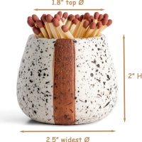 Ceramic Match Holders with Striker - Set of 2 - Candle Accessories - Candle Lover Gifts - Housewarming Gift - Matches NOT included - Image 5
