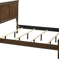 Roundhill Furniture Maderne Traditional Wood Panel Bed with Dresser, Mirror, Two Nightstands, Chest, King, Antique Walnut Finish - Image 10