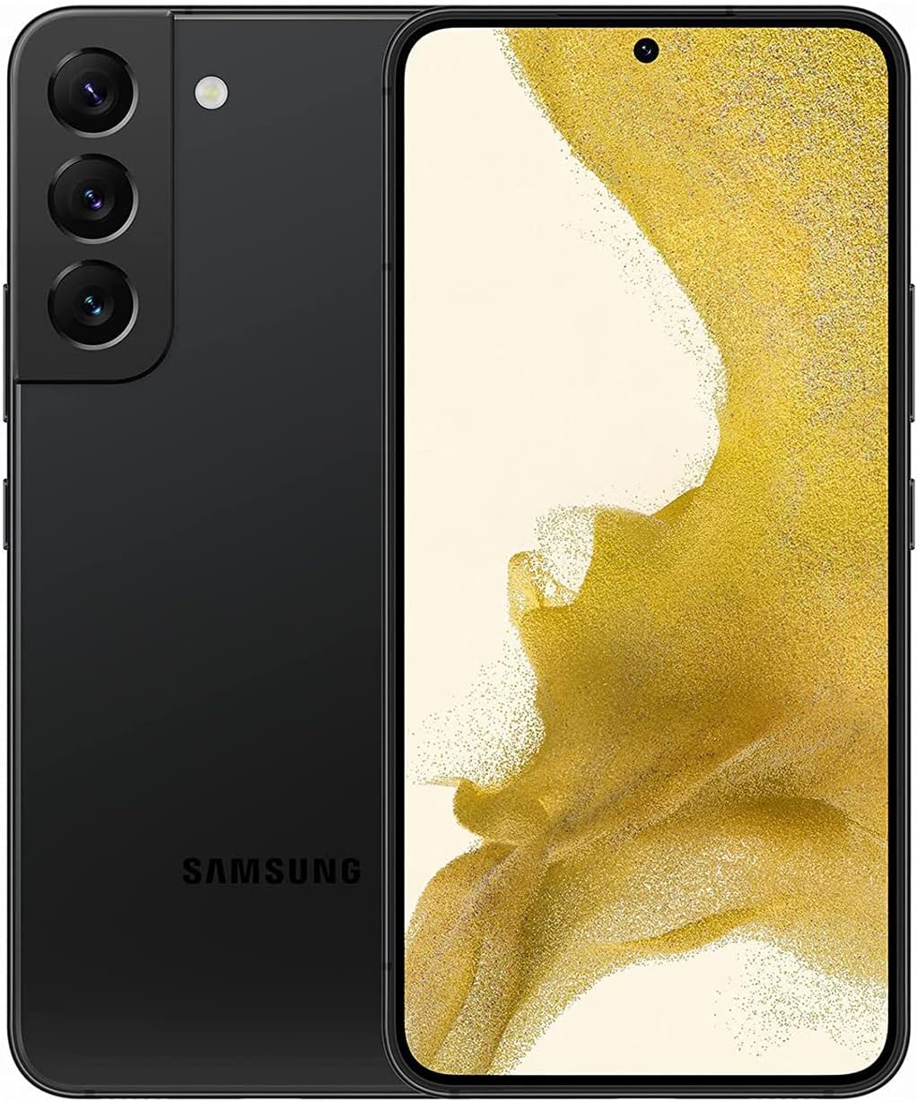 SAMSUNG Galaxy S22 5G SM-S901B/DS 128GB 8GB Dual SIM Factory Unlocked GSM Smartphone – International Version (Phantom Black) (Renewed)