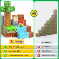 100PCS Magnetic Blocks Magnetic Building Blocks Sensory Toys for Kids Ages 3-5 6-8 8-12 Kids Game Toys for 3+ Year Old Boys & Girls, 3 4 5 6 7 8 9 10 Year Old Boy Birthday Gifts - Image 5