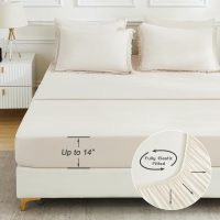 Andency King Size Comforter Set 7 Pieces, Beige Bed in a Bag King Fluffy Boho Tassel Bed Set, Cream Fringe Bedding Set with Quilt Comforter, Sheets, Pillowcases & Shams - Image 5