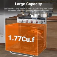 AMZCHEF RV Gas Range Stove 12V. Range Oven for RV Use with 3 Burners,Gas Oven, 28,100BTU, Open Flame Configuration, Knob work indicator, Heavy Duty Cast Iron Grates (Large 21 inch) - Image 3