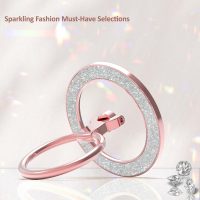 for MagSafe Phone Grip Stand, Magnetic Phone Ring Holder for MagSafe, Magnetic Ring Holder for iPhone. (Glitter Rose Gold) - Image 6