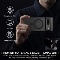 BENTOBEN for Google Pixel 7 Case [Compatible with Magsafe] Translucent Matte Magnetic Pixel 7 Case Magsafe Slim Thin Shockproof Women Men Protective Phone Cases Cover for Google Pixel 7 6.4", Black - Image 6