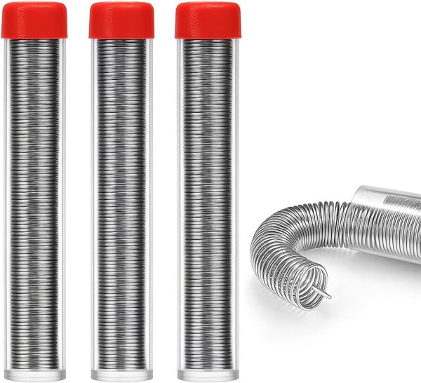 Solder Wire 63/37,High Purity Tin Rosin Core Solder for Electronic Electrical Soldering Components Repair,Low Residue,3Pcs (0.6mm)