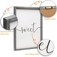 Set of 3 Framed Farmhouse Sweet Dreams Sign 11x14” Above Bed Wall Decor for Bedroom Decor Wall Art Wood Signs (11"x14", Gray) - Image 4
