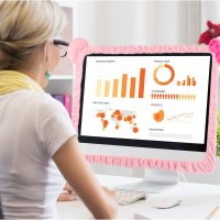 Hoteam 2 Pcs 17''-24'' Kawaii Computer Monitor Cover with Cat Ear Furry Cute Pink Monitor Dust Cover Protector Lovely Computer Desk Accessories Laptop TV LCD Screen Decoration for Tablet - Image 4