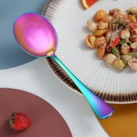Rainbow Serving Spoons Set of 2, Stainless Steel, Dishwasher Safe - Image 2