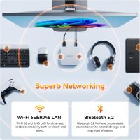 GEEKOM A6 Mini PC with AMD Ryzen 7 6800H, 16GB DDR5 RAM 512GB M.2 NVMe SSD, Radeon 680M, Compact Aluminium Design Windows 11 Desktop Computer for Home/Business, USB4/8K UHD/Wi-Fi 6E/BT 5.2 - Image 8