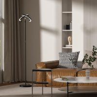 LED Floor Lamp - Rotatable Standing Lamp with Touch & Remote Control, 3000-6000K, 22W Modern Floor Reading Light, Dimmable Corner Uplighter for Living Room Bedroom Office, Black - Image 6