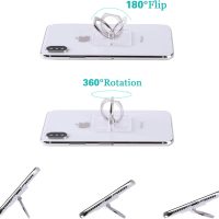 Cell Phone Ring Holder Stand Transparent Finger Grip 360 Degree Rotation Universal Smartphone Finger Ring Stand Kickstand (2 X Silver & 2 X Rose Gold) - Image 3