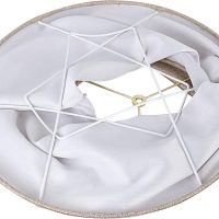 Aspen Creative 38001A Transitional Bell Shaped Collapsible Spider Construction Lamp Shade in Natural, 9" Top x 18" Bottom x 13" Slant Height - Image 4