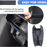 Autorder Center Console Cover for 2016-2020 2021 2022 Honda HR-V HRV Accessories Carbon Fiber Armrest Cover Anti-Scratch Middle Console Pad Leather Armrest Protector - Image 5