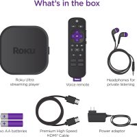 Roku Ultra 2020 | Streaming Media Player HD/4K/HDR, Bluetooth Streaming, andRoku Voice Remote with Headphone Jack and Personal Shortcuts, includes Premium HDMI Cable (Renewed) - Image 6