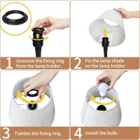 ONEWISH Touch Bedside Lamp for Bedroom, 3-Way Dimmable Farmhouse Table Lamps for Nightstand with Fabric Shade, Desk Lamp for Kids Reading, Home Office - Image 7