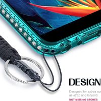 NGB Designed for iPhone XR Phone Case, Pink/Aqua | Glitter Liquid Sparkle Cute Cover for Women Girls Kids | with Tempered Glass Screen Protector & Ring Holder & Wrist Strap Lanyard - Image 8