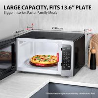TOSHIBA ML-EM45PIT(SS) Countertop Microwave Oven with Inverter Technology, Kitchen Essentials, Smart Sensor, Auto Defrost, 1.6 Cu.ft, 13.6" Removable Turntable, 33lb.&1250W, Stainless Steel - Image 7