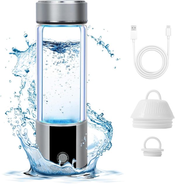 2024 Best Healthy Hydrogen Water Bottle Portable Hydrogen Water Generator Upgrade with Dust Covers Adopting SPE and PEM Technology for Travel Yoga Office Family Presents