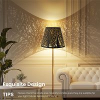 Lampshades for table lamp,metal lamp shade,small lamp shades,lamp shades for floor lamps,lamp cover,vintage lamp shade,6" Top x 10" Bottom x 7.5" High (Spider) & Bedside Lamp-Black Gold - Image 7