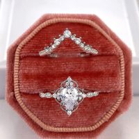1 Pc Gorgeous Water Drop Crown Ring Fine Jewelry Party Gift For Women Ladies Jewelry - Image 2